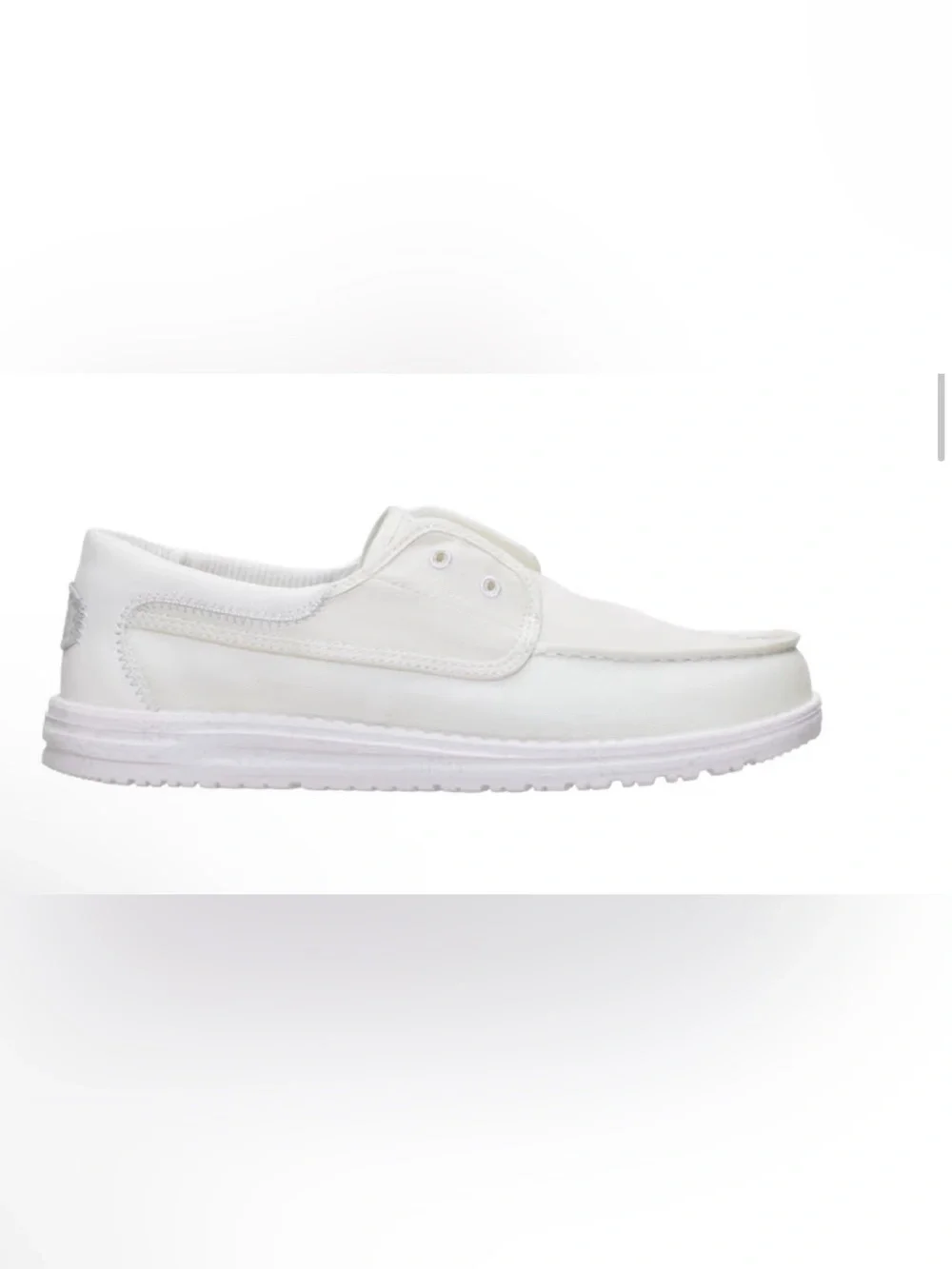 Hey Dude Men's White Slip-On Boat Shoe